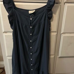 Universal Thread Navy Blue Button-Down Dress